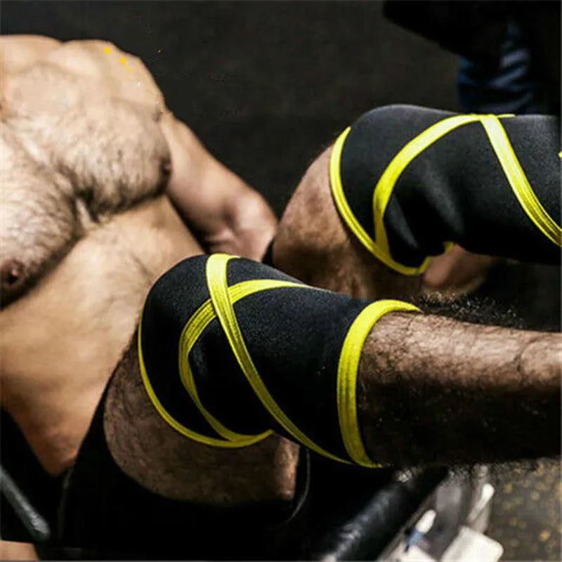 Joelheiras (1 par), suporte de compressão de 7 mm de espessura para levantamento de peso | Treinamento cruzado | Powerliftimen