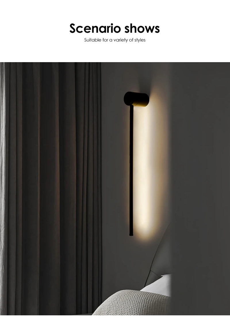 Luminária de parede LED One Pcs Luminária de parede Luminária para decoração de casa interna Quarto Sala de estar Iluminação Sofá Iluminação de fundo