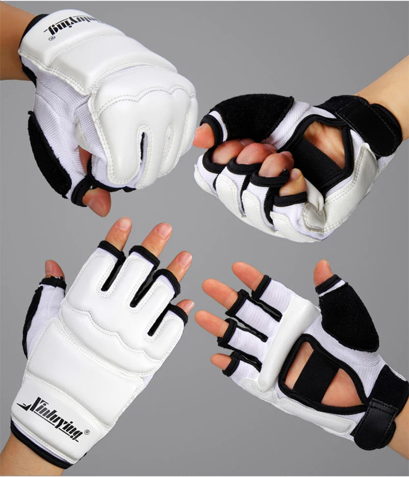 Luvas de boxe meio dedo adultos boxe luta crianças saco de areia treinamento mma sanda karatê muay thai fitness taekwondo protetor