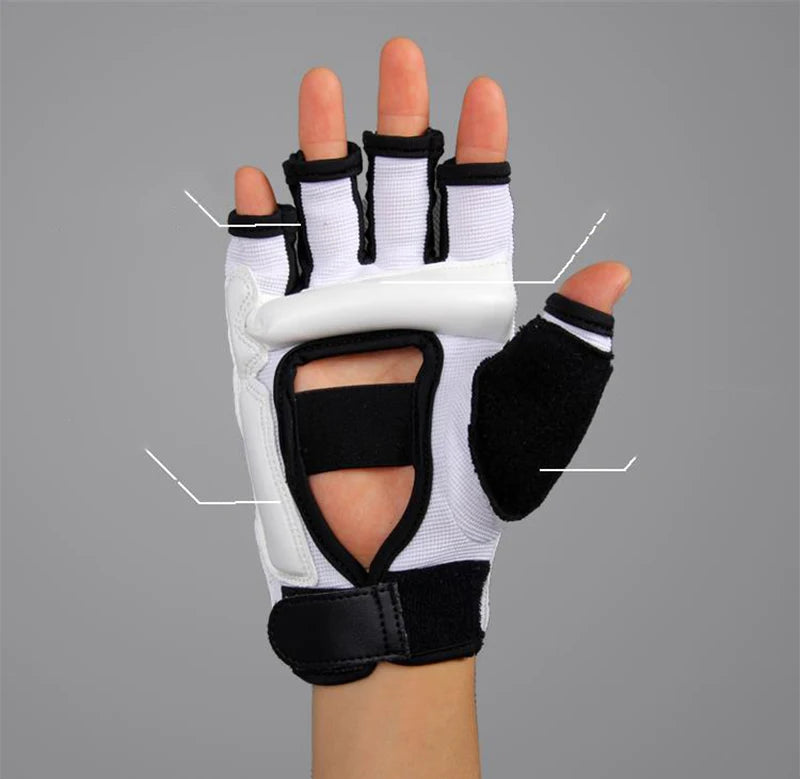 Luvas de boxe meio dedo adultos boxe luta crianças saco de areia treinamento mma sanda karatê muay thai fitness taekwondo protetor