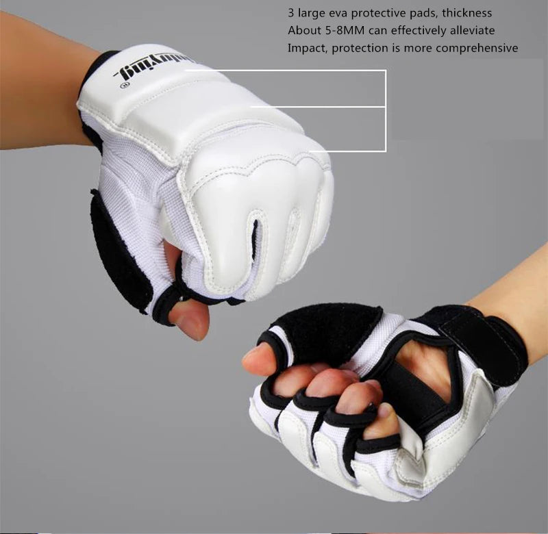 Luvas de boxe meio dedo adultos boxe luta crianças saco de areia treinamento mma sanda karatê muay thai fitness taekwondo protetor