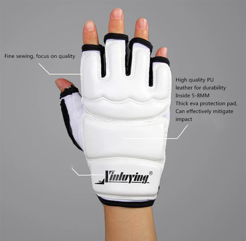 Luvas de boxe meio dedo adultos boxe luta crianças saco de areia treinamento mma sanda karatê muay thai fitness taekwondo protetor