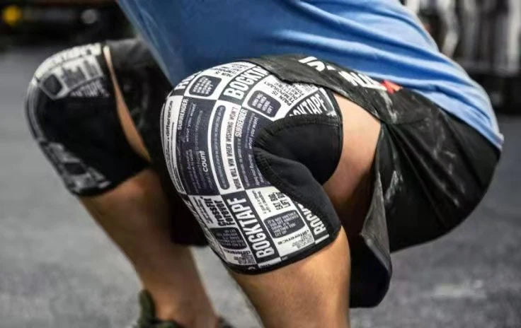 Joelheiras (1 par), suporte de compressão de 7 mm de espessura para levantamento de peso | Treinamento cruzado | Powerliftimen