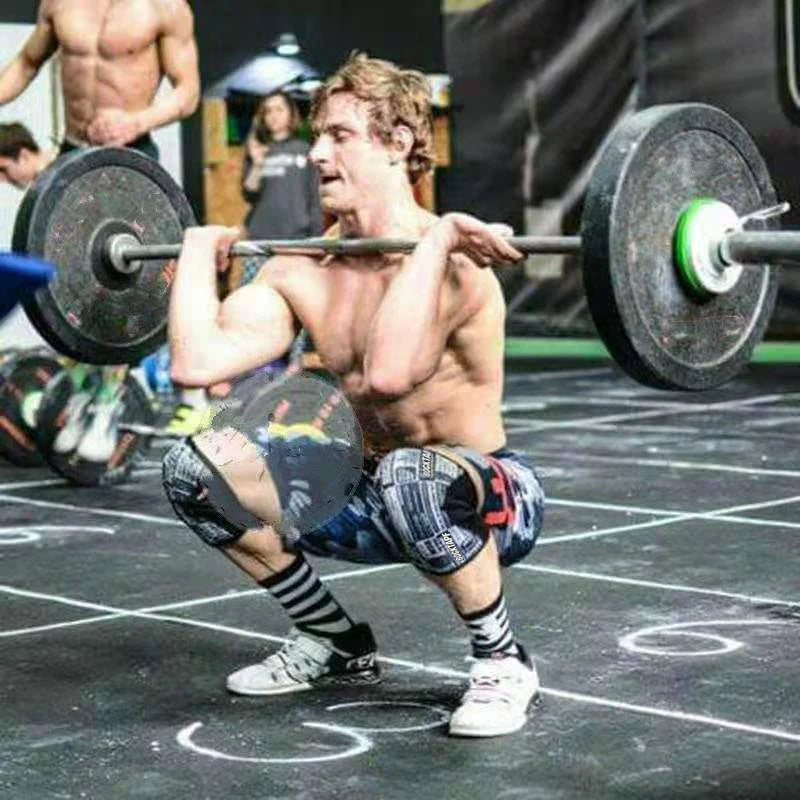 Joelheiras (1 par), suporte de compressão de 7 mm de espessura para levantamento de peso | Treinamento cruzado | Powerliftimen