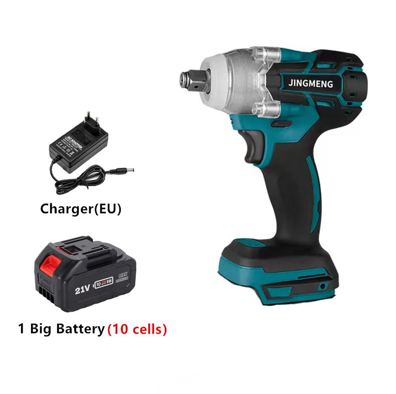 Cordless Electric Impact Wrench Power Tool Brushless Electric Wrench Hand Drill Socket For 21V Battery