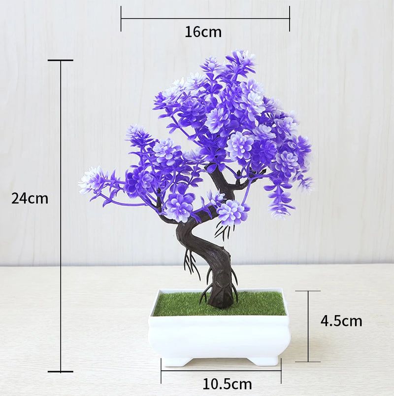 Bonsai Pequeno vaso de árvore Planta falsa Vaso de flores Arranjo de jardim Enfeites Sala Decoração de mesa para casa