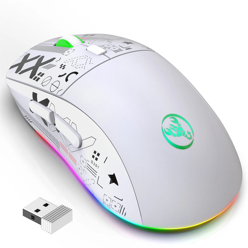 Mouse mecânico sem fio RGB Mouse para jogos ergonômico 10 milhões de pressionamentos de tecla 3600DPI Mouse 11 modos de iluminação RGB Mouses