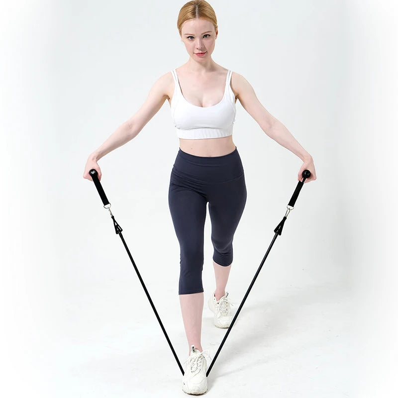 Exercícios de fitness Conjunto de faixas de resistência Tubo elástico Puxar corda Faixa de ioga Treinamento Equipamento de treino para casa Peso Ginásio Acessório