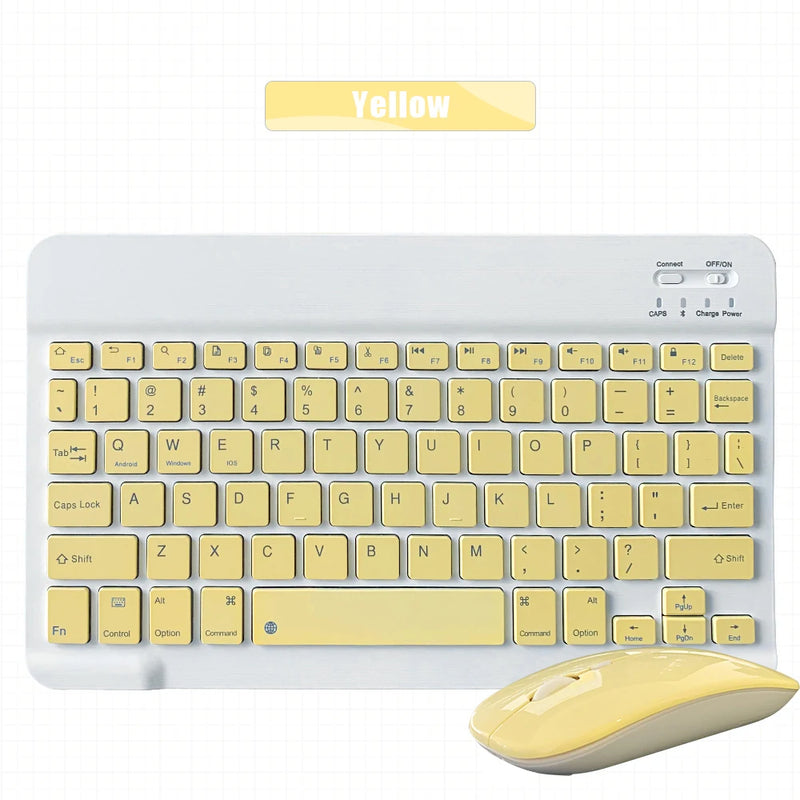 Mini teclado sem fio Bluetooth teclado para ipad telefone tablet teclado e mouse Bluetooth portátil para Samsung Xiaomi Android