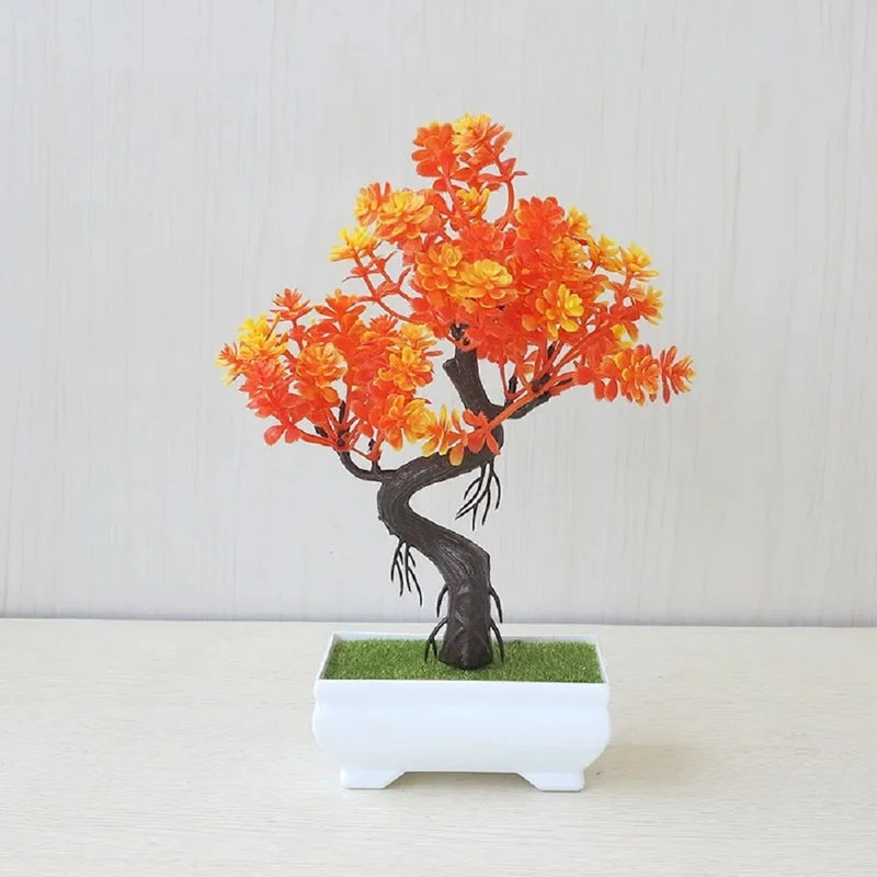 Bonsai Pequeno vaso de árvore Planta falsa Vaso de flores Arranjo de jardim Enfeites Sala Decoração de mesa para casa