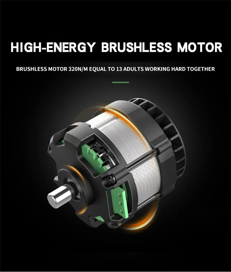 Cordless Electric Impact Wrench Power Tool Brushless Electric Wrench Hand Drill Socket For 21V Battery
