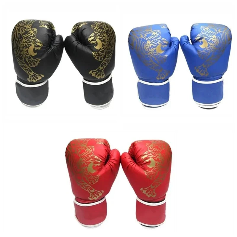 Luvas de boxe para adultos Luvas de couro PU respiráveis Luvas de luta para crianças Luvas de boxe para treinamento de kickboxing para academia Esporte interno e externo