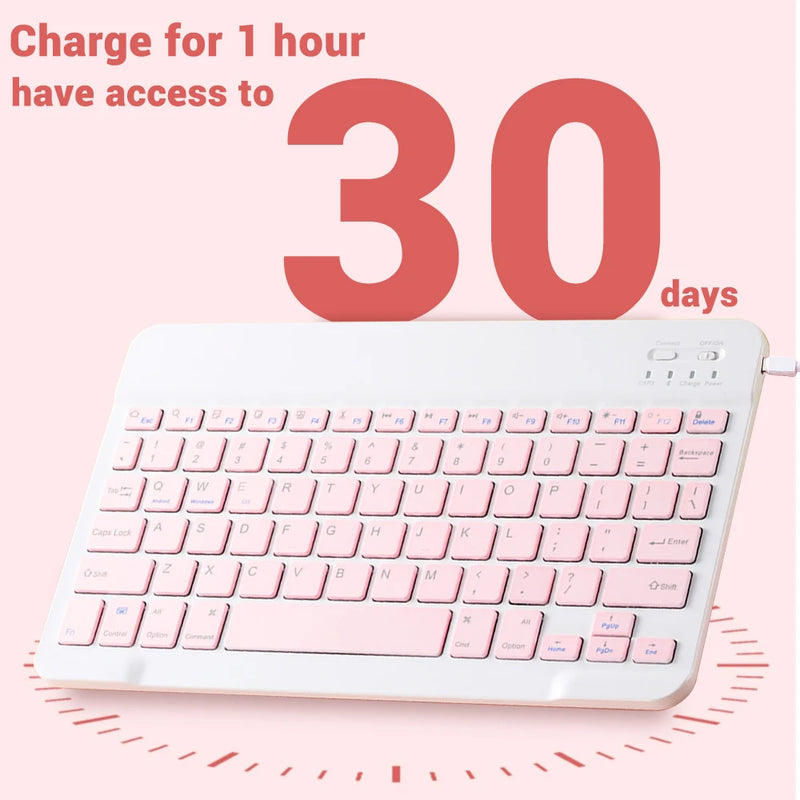 Mini teclado sem fio Bluetooth teclado para ipad telefone tablet teclado e mouse Bluetooth portátil para Samsung Xiaomi Android