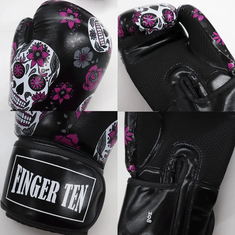 Luvas de boxe femininas, socos, sparring, kickboxing, treinamento de MMA, 1 par, luva de saco pesado para boxe, saco de pancadas, 8, 10, 12, 14 oz