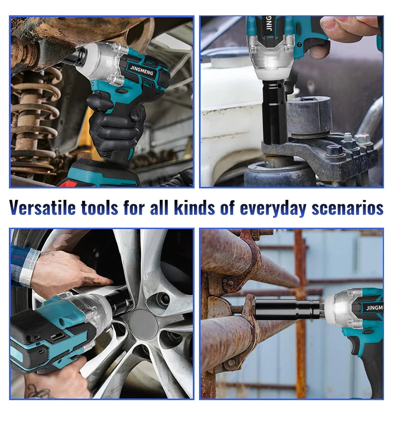 Cordless Electric Impact Wrench Power Tool Brushless Electric Wrench Hand Drill Socket For 21V Battery