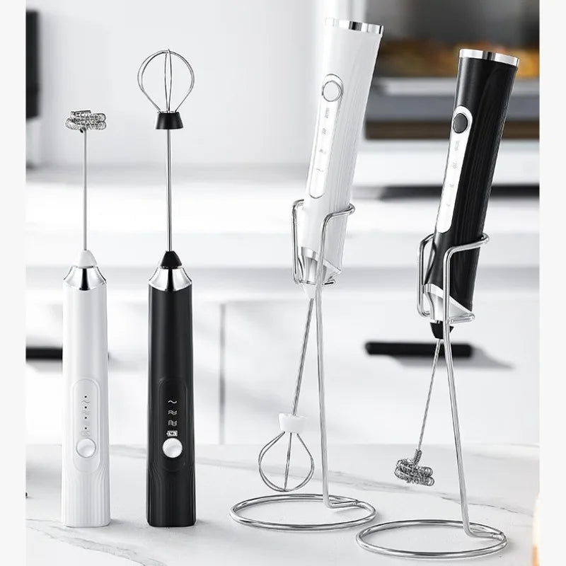 Batedor de ovos elétrico recarregável USB 2 em 1, liquidificadores para itens de cozinha, mini liquidificador, misturador de café e uísque, agitadores, gadgets