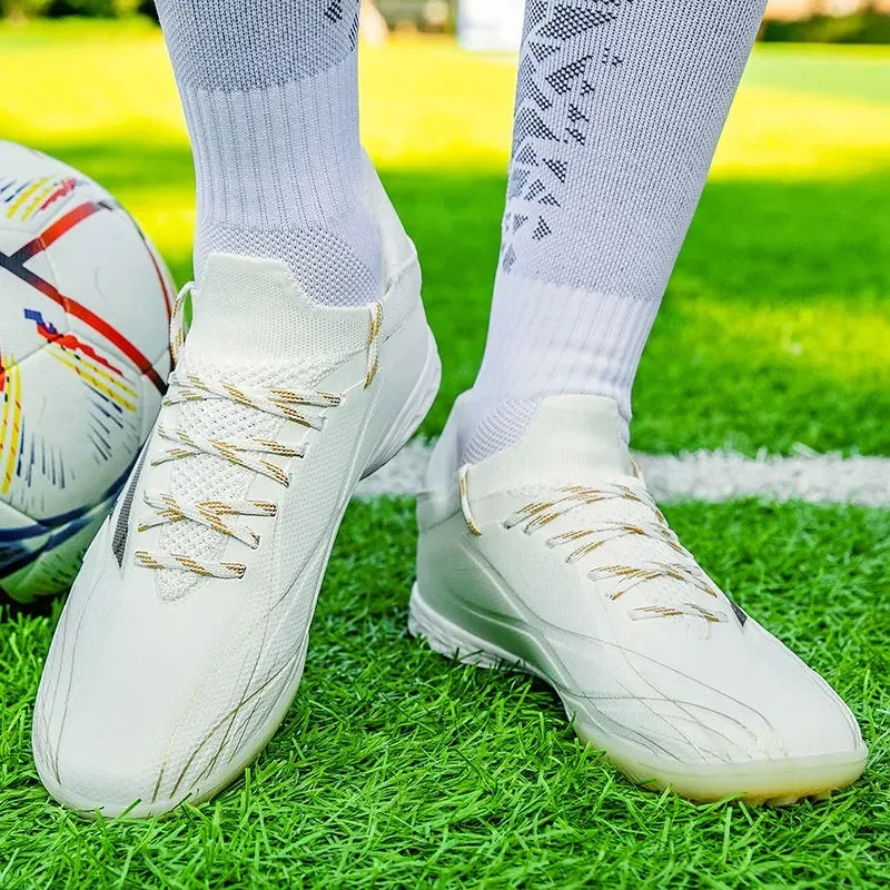 FG/TF Alta Qualidade Homens Chuteiras de Futebol Antiderrapantes Chuteiras de Futebol de Gramado para Crianças Treinamento Chuteira Campo 35-45