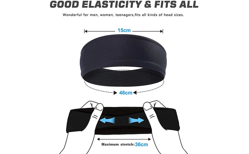 Austto Sports Headband Slim Workout Cooling Sweatband para homens mulheres correndo Sycling esporte ao ar livre