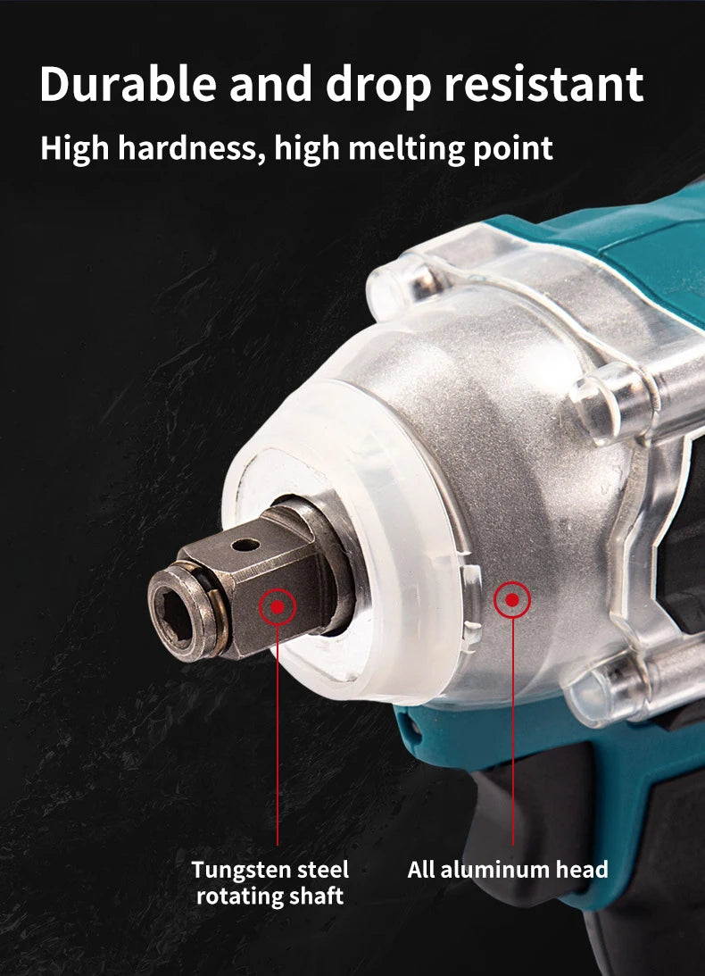 Cordless Electric Impact Wrench Power Tool Brushless Electric Wrench Hand Drill Socket For 21V Battery