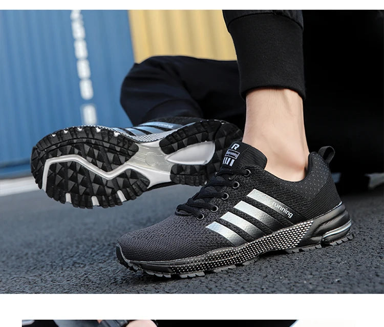 Tênis casuais da moda para homens e mulheres, calçados para caminhada, calçados fitness respiráveis de tamanho grande, calçados masculinos