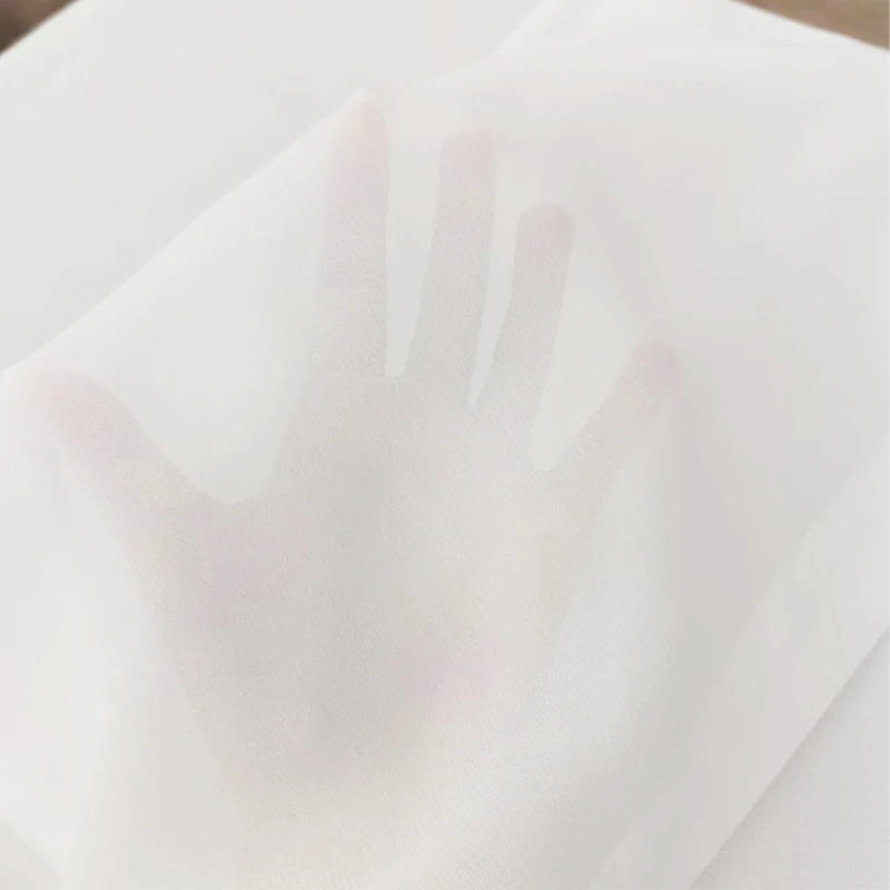 Asazal Sólido Branco Tule Luxuoso Chiffon Sheer Cortinas de Janela Para Sala de Estar Moderno Voile Organza Cortinas Decoração de Quarto