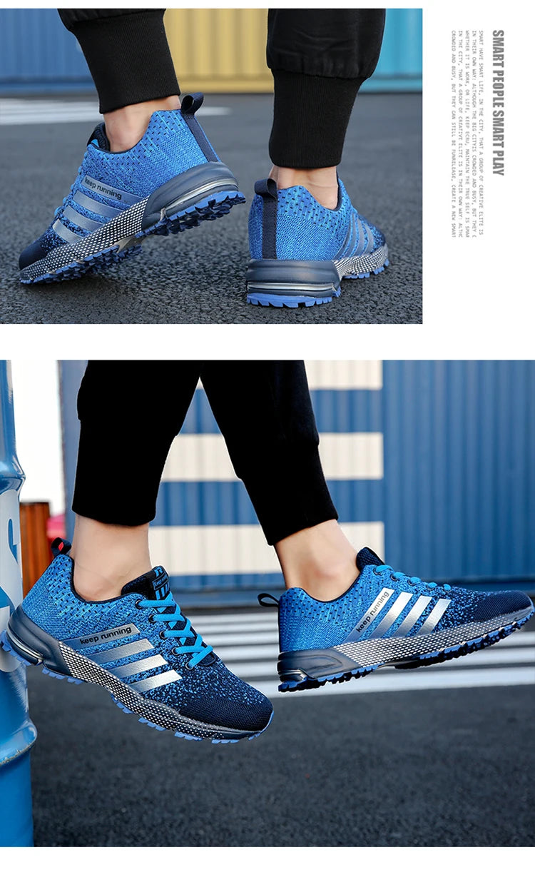 Tênis casuais da moda para homens e mulheres, calçados para caminhada, calçados fitness respiráveis de tamanho grande, calçados masculinos