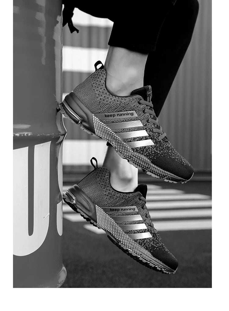 Tênis casuais da moda para homens e mulheres, calçados para caminhada, calçados fitness respiráveis de tamanho grande, calçados masculinos