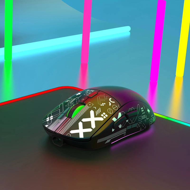 Mouse mecânico sem fio RGB Mouse para jogos ergonômico 10 milhões de pressionamentos de tecla 3600DPI Mouse 11 modos de iluminação RGB Mouses