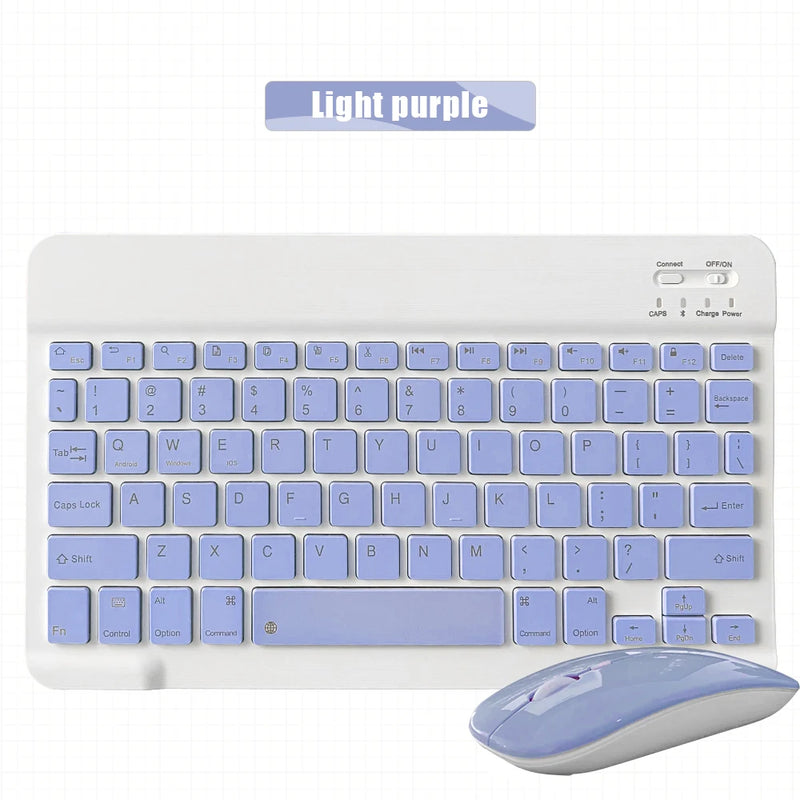 Mini teclado sem fio Bluetooth teclado para ipad telefone tablet teclado e mouse Bluetooth portátil para Samsung Xiaomi Android