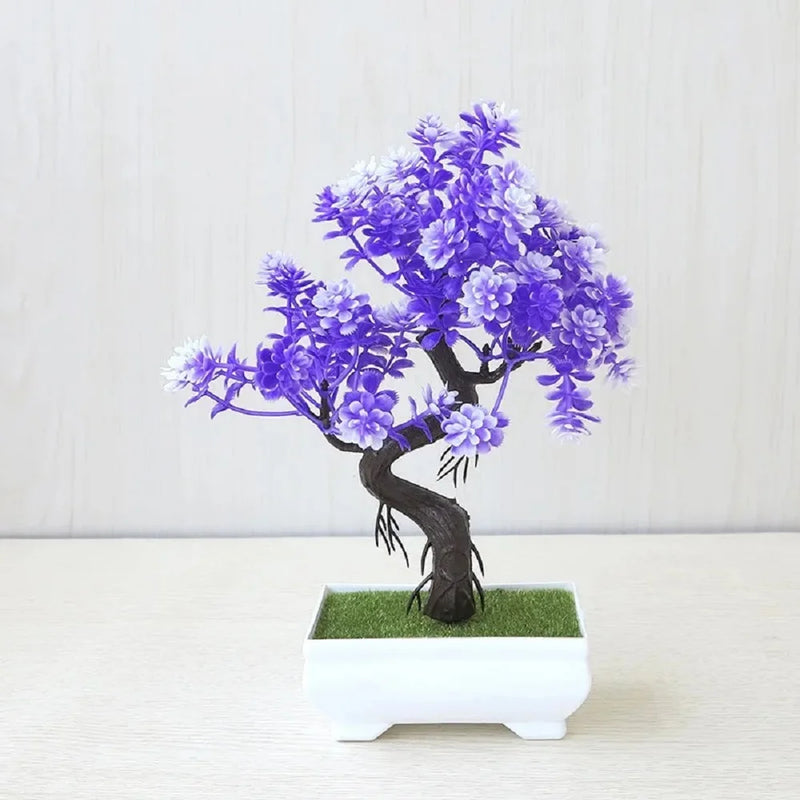 Bonsai Pequeno vaso de árvore Planta falsa Vaso de flores Arranjo de jardim Enfeites Sala Decoração de mesa para casa