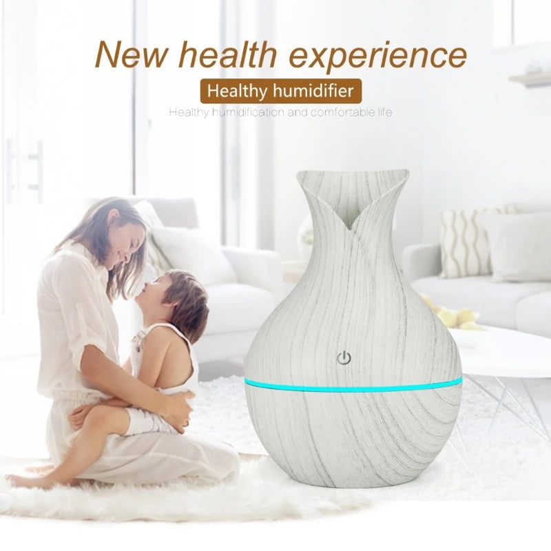 Umidificador de ar 200ml difusor de óleo essencial USB Mist Maker Mini umidificador com luz colorida para casa escritório