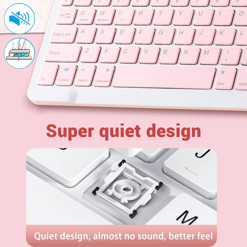 Mini teclado sem fio Bluetooth teclado para ipad telefone tablet teclado e mouse Bluetooth portátil para Samsung Xiaomi Android