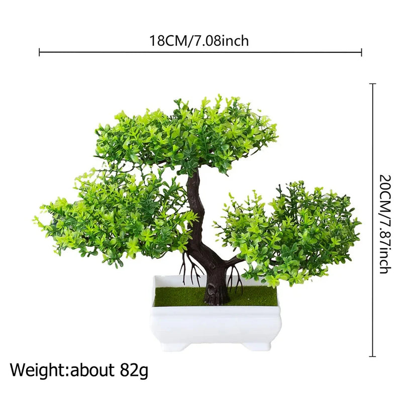 Bonsai Pequeno vaso de árvore Planta falsa Vaso de flores Arranjo de jardim Enfeites Sala Decoração de mesa para casa