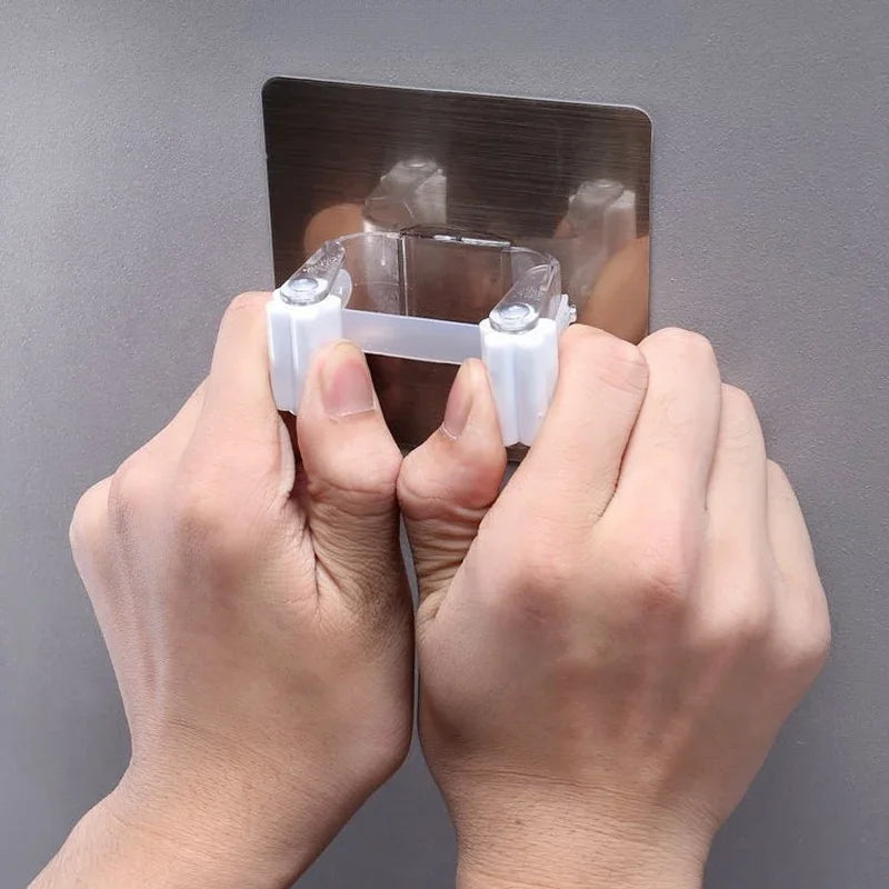Suporte para esfregão sem perfuração Prateleira para banheiro