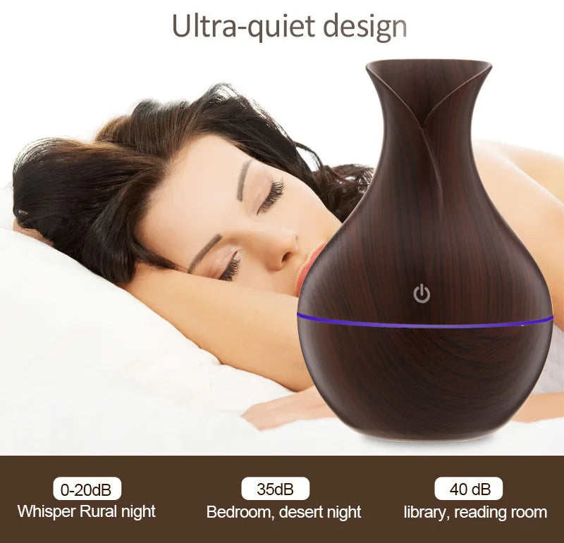 Umidificador de ar 200ml difusor de óleo essencial USB Mist Maker Mini umidificador com luz colorida para casa escritório