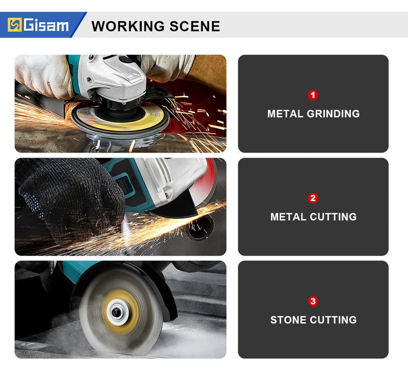 Brushless Angle Grinder Máquina de corte