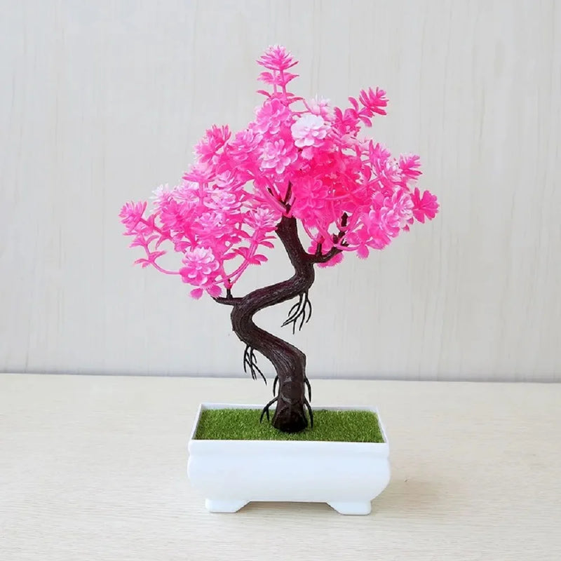 Bonsai Pequeno vaso de árvore Planta falsa Vaso de flores Arranjo de jardim Enfeites Sala Decoração de mesa para casa