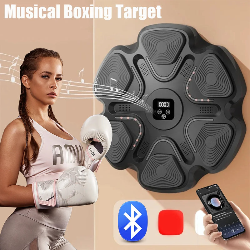 Nova máquina de boxe de música inteligente para adultos/crianças, treinamento de fitness e boxe, treinamento de resposta em casa, alvo de parede de boxe