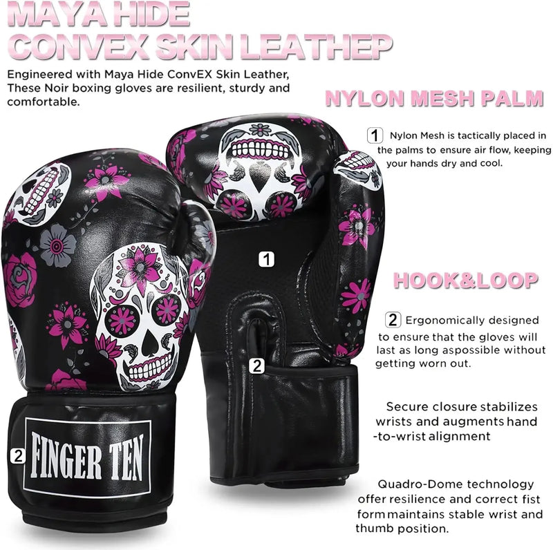 Luvas de boxe femininas, socos, sparring, kickboxing, treinamento de MMA, 1 par, luva de saco pesado para boxe, saco de pancadas, 8, 10, 12, 14 oz