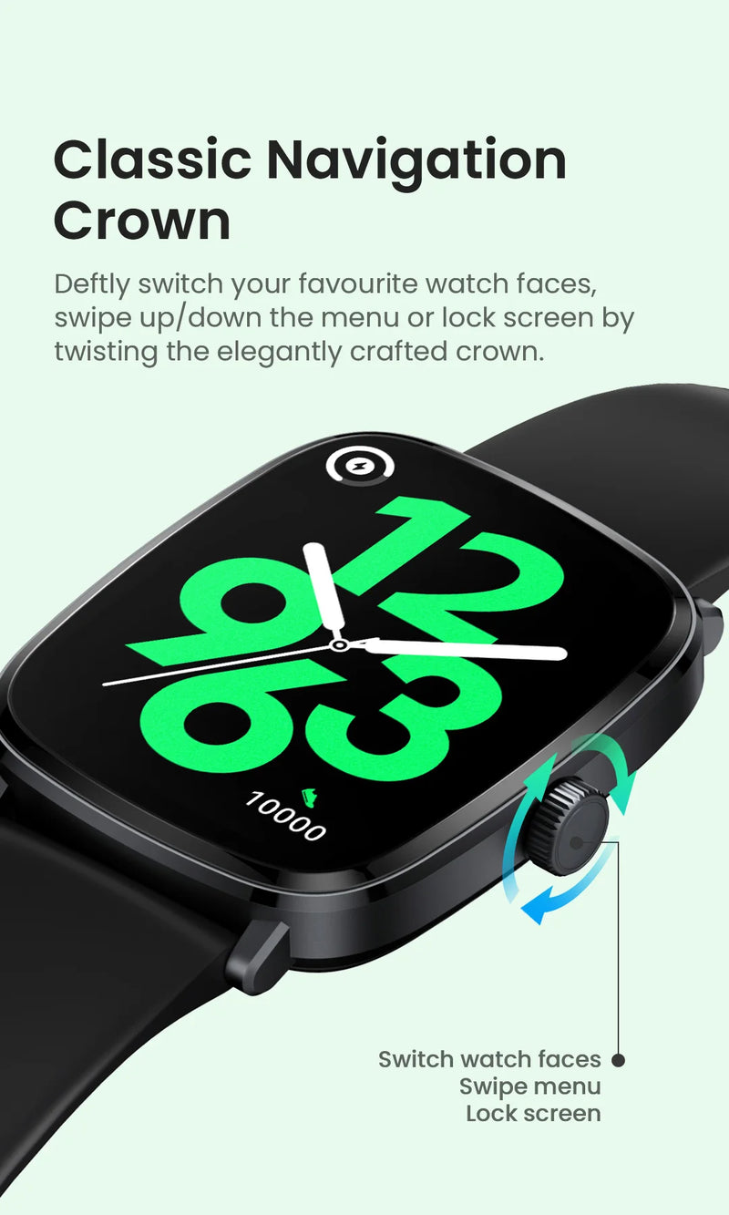 HAYLOU Watch RS5 Smartwatch 2.01'' AMOLED HD Display Bluetooth Call Sport Voice Assistant Blood Sugar Smartwatch e alças duplas