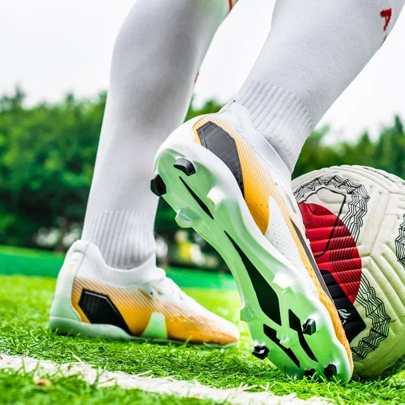FG/TF Alta Qualidade Homens Chuteiras de Futebol Antiderrapantes Chuteiras de Futebol de Gramado para Crianças Treinamento Chuteira Campo 35-45