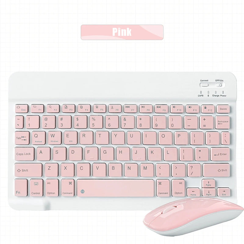 Mini teclado sem fio Bluetooth teclado para ipad telefone tablet teclado e mouse Bluetooth portátil para Samsung Xiaomi Android