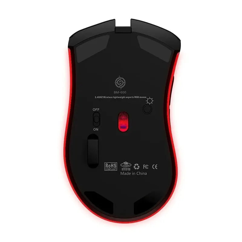Mouse para jogos recarregável USB 2.4G sem fio RGB Light Honeycomb Mouse para jogos Desktop PC Computadores Notebook Laptop Mouses