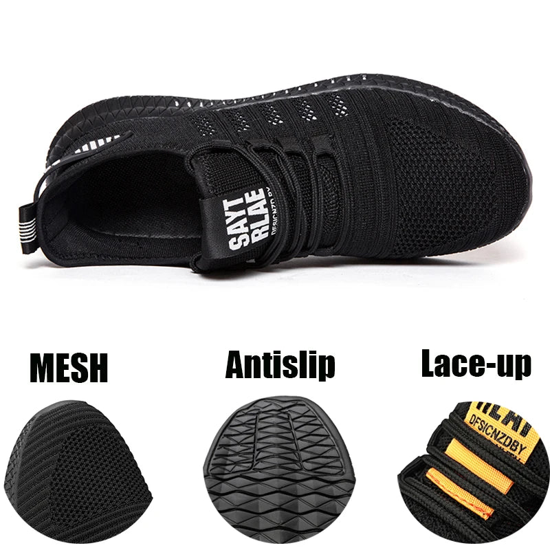 Tênis de corrida leve, respirável, esportivo, antiderrapante, fashion, flexível, com cadarço