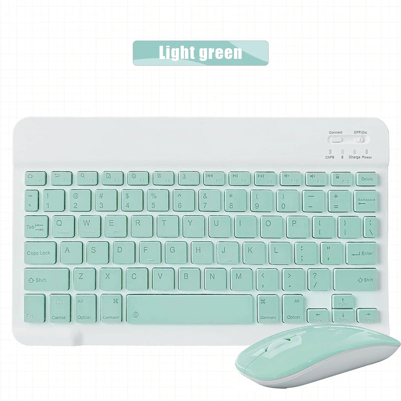 Mini teclado sem fio Bluetooth teclado para ipad telefone tablet teclado e mouse Bluetooth portátil para Samsung Xiaomi Android