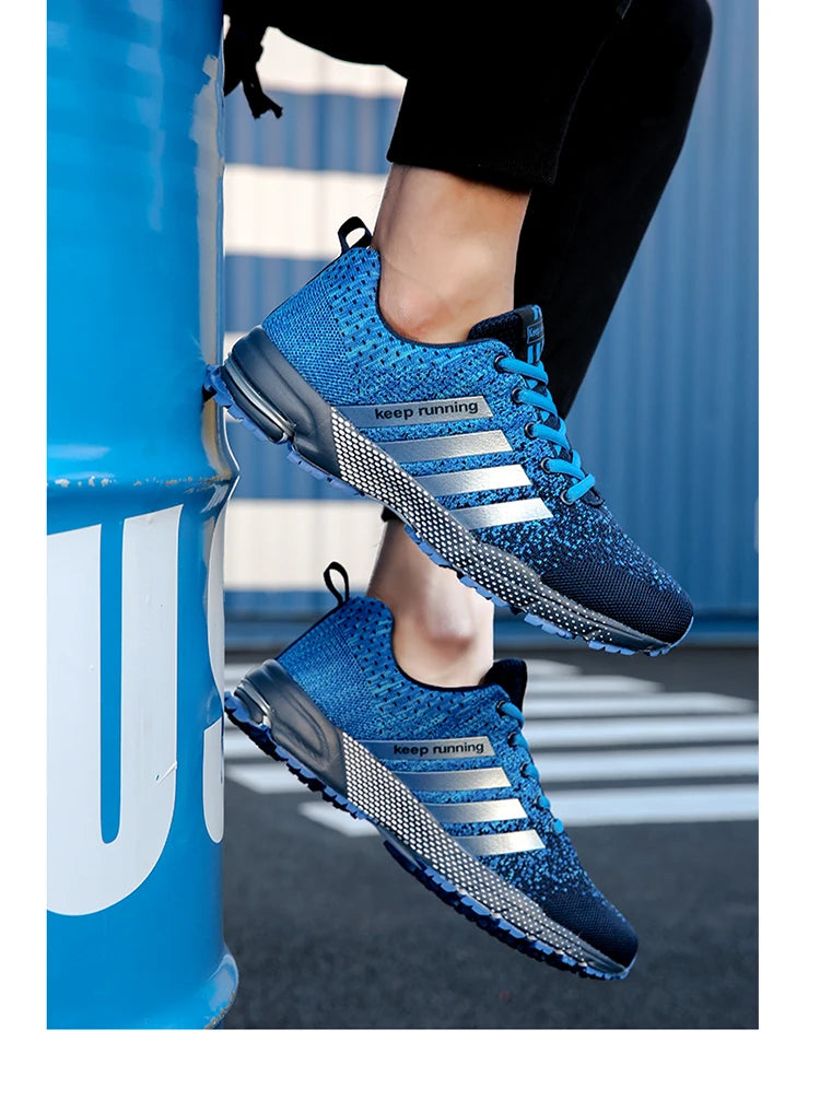 Tênis casuais da moda para homens e mulheres, calçados para caminhada, calçados fitness respiráveis de tamanho grande, calçados masculinos