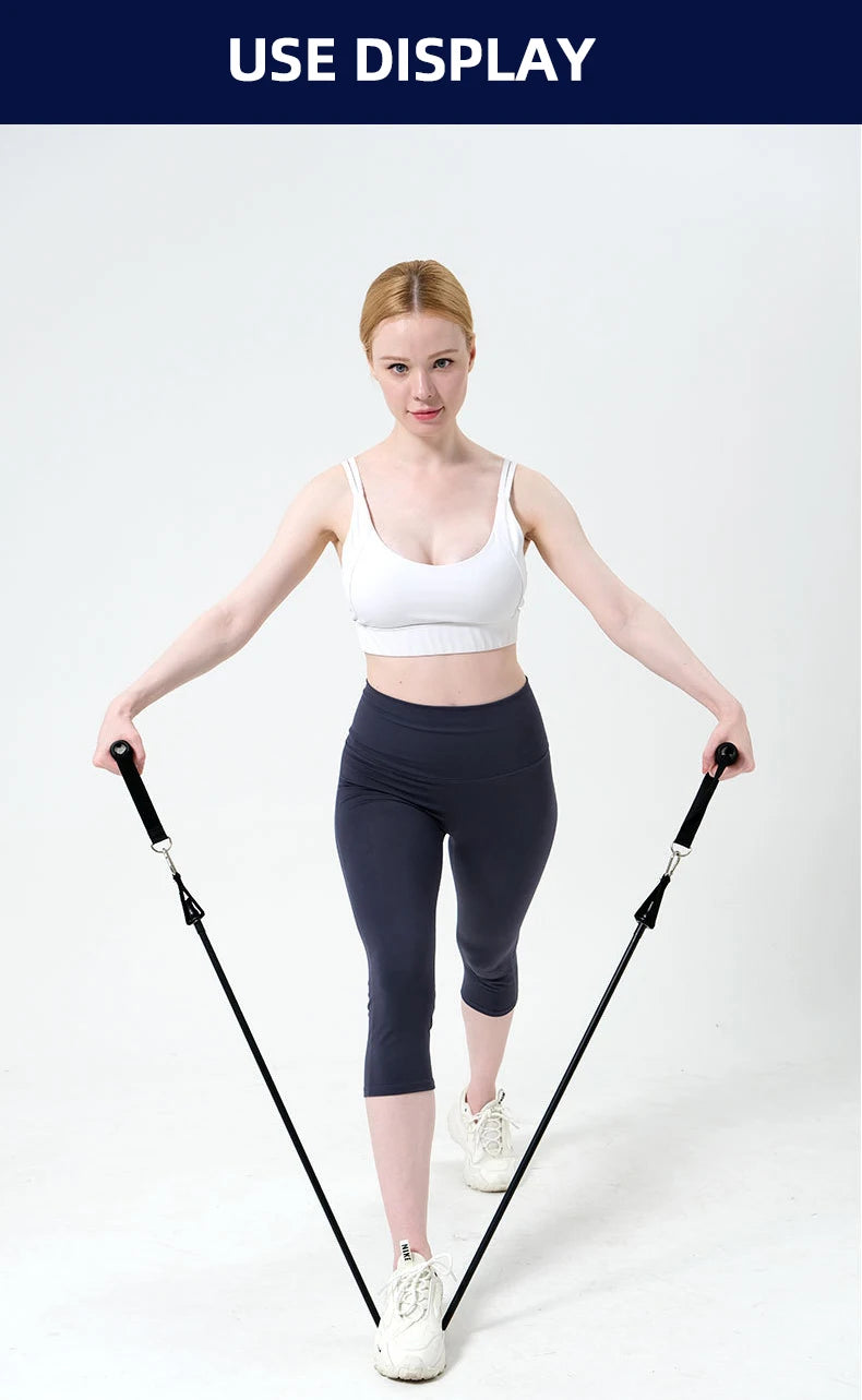 Exercícios de fitness Conjunto de faixas de resistência Tubo elástico Puxar corda Faixa de ioga Treinamento Equipamento de treino para casa Peso Ginásio Acessório