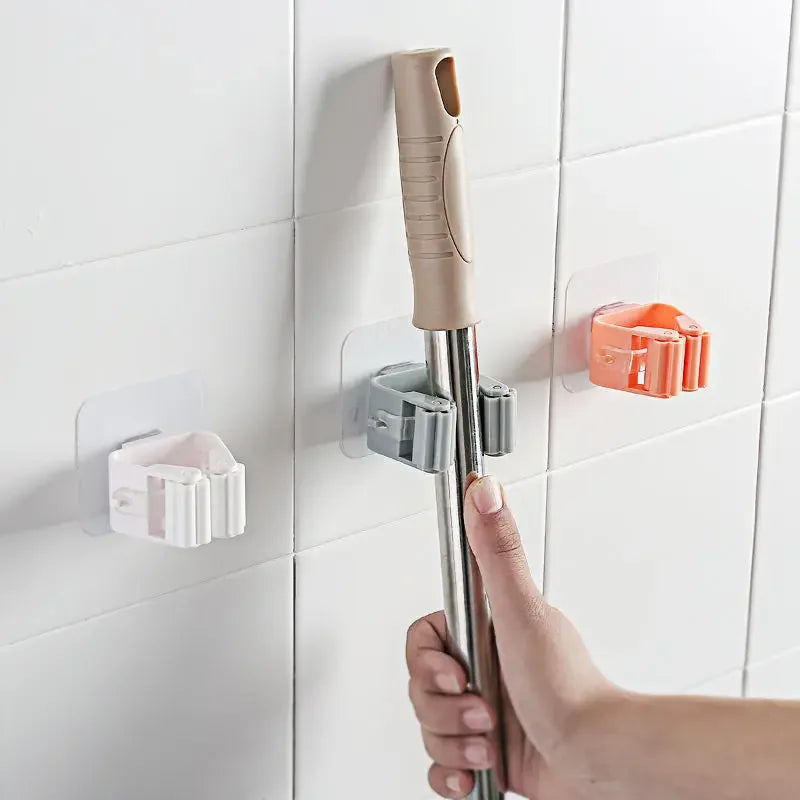 Suporte para esfregão sem perfuração Prateleira para banheiro