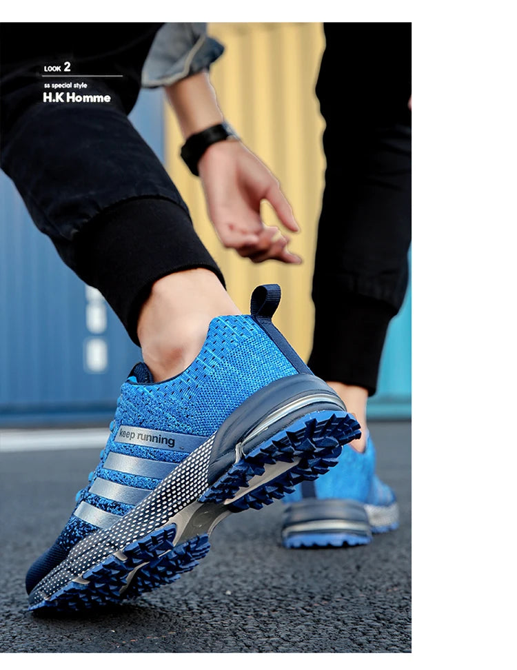 Tênis casuais da moda para homens e mulheres, calçados para caminhada, calçados fitness respiráveis de tamanho grande, calçados masculinos