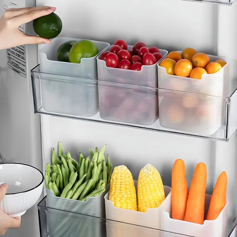Caixas de armazenamento de geladeira Organizador de alimentos frescos